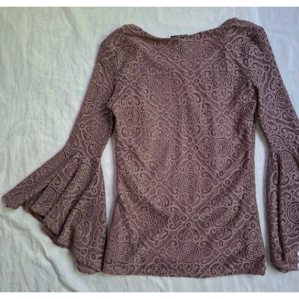 Y2K TMG New York Fairycore Lace Whimsigoth Romantic Bell Sleeve Women's Small - Picture 12 of 15